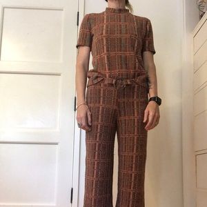 ZARA - 70’s Style Knit Two Piece Outfit Set